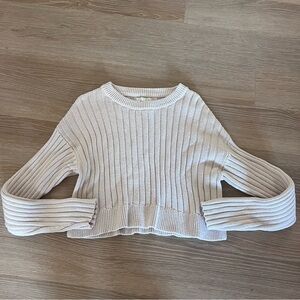 LA hearts cream sweater crewneck